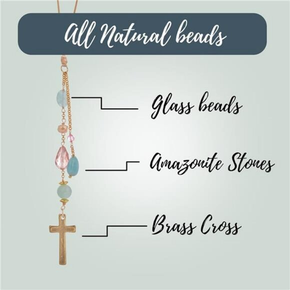 Crystal cross car mirror hanging sun catcher rearview mirror charm car accessory - Picture 5 of 7